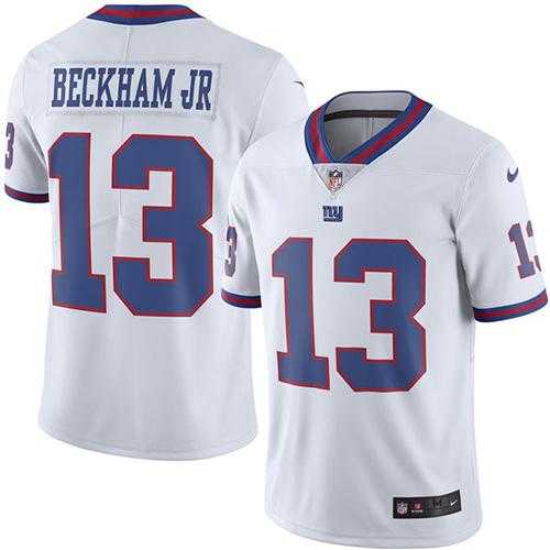 Nike Men & Women & Youth Giants 13 Odell Beckham Jr White Color Rush Limited Jersey,We sell and wholesale Nike Men & Women & Youth Giants 13 Odell Beckham Jr White Color Rush Limited Jersey on line form chian!